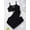 Black, variant on Yeahdor Kids Girls 2Pcs Sports Suit Sleeveless Butterfly Prints Crop Vest with Pants Set for Gym Running