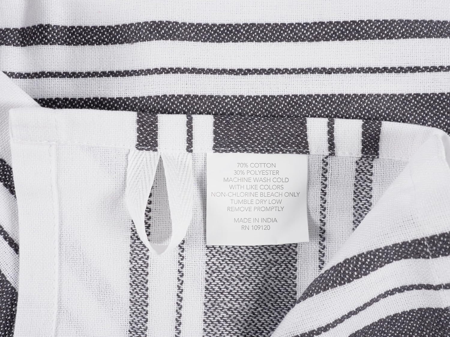 KAF Home Set of 10 Terra Kitchen Towels, GRS Certified & Multi-Purpose Dish Towels, Dark Gray