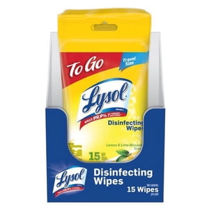 Lysol Disinfecting Wipes, Lemon & Lime Blossom, 15 Count
