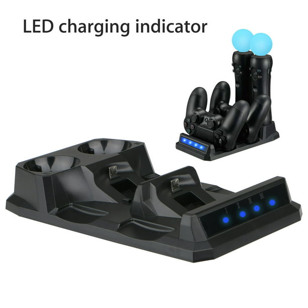 Charger Station for PS4 VR PS Move, TSV USB Charging Dock Stand Fit for Sony Playstation 4 PS4 PS Move and Pro Controller, 4 in 1 Fast Charger for PS4 Controller Walmart.com
