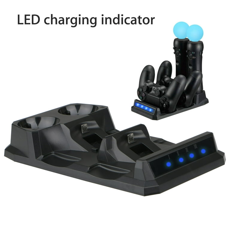 Charging Station Fit for PS4 Controller TSV 4 in 1 Fast Charging