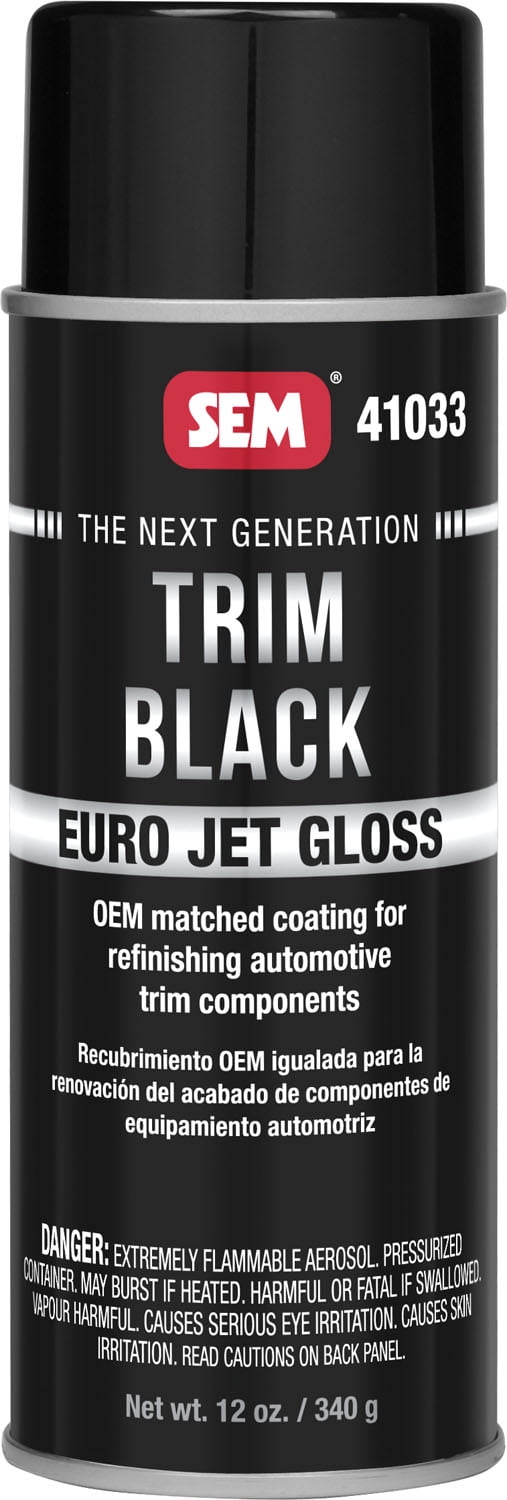 SEM 41013 Trim Black Euro Jet Matte, 16oz Aerosol