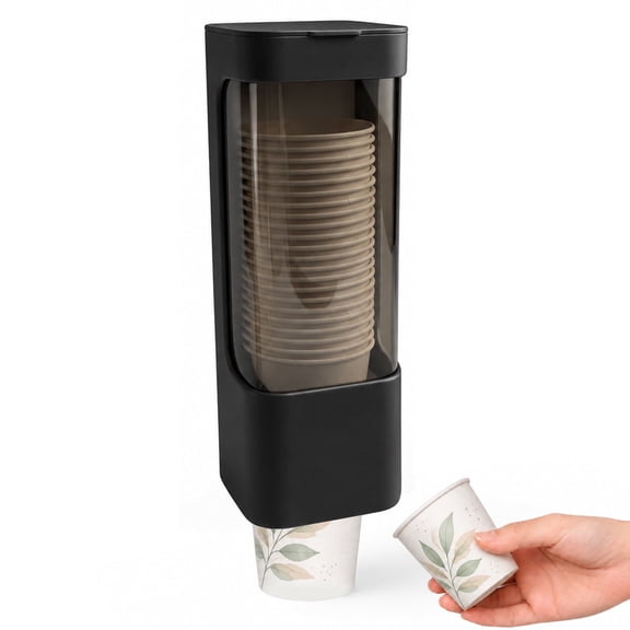 INCTUO Cup Dispenser Wall Mounted Bathroom Cup Holder, 3oz-5oz Disposable Paper Cup Plastic Cup Dispenser, Water Cooler Dispenser Cup Holder with Paste Plate for Home Office Hospital Gym