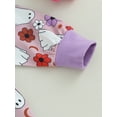 thumbnail image 5 of My First Halloween Baby Girl Boy Outfit Pumpkin Ghost Romper Jumpsuit Long Sleeve Zipper One Piece Playsuit, 5 of 6