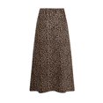 thumbnail image 4 of Mohiass Womens 2024 Summer High Waisted Flowy Slit Midi Skirts Casual Lightweight Boho Floral Beach Skirt Brown XL, 4 of 8