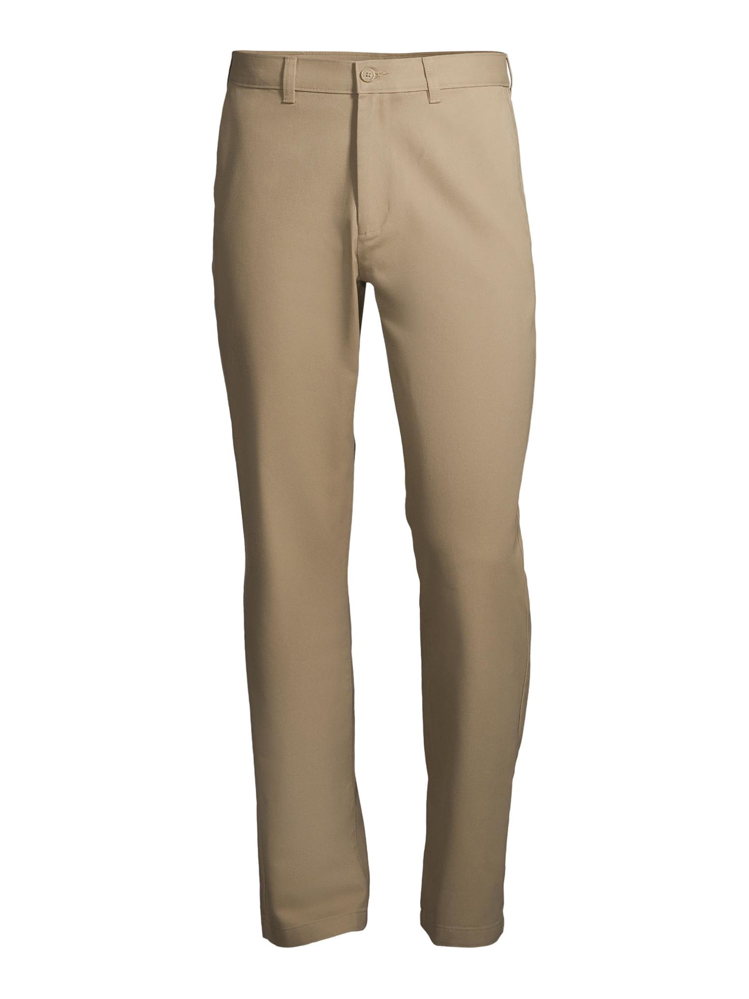George Men's & Big Men's Classic Fit Flat Front Wrinkle Resistant Casual Pants, Waist Sizes 29-56