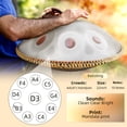 thumbnail image 3 of Batería Handpan Kelisiting, 22 pulgadas, 10 sonidos en re menor, 432 Hz, plata, 3 of 7