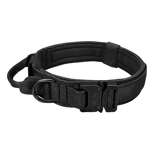 Xl Collar De Perro Táctico Ajustable Con Hebilla De Metal