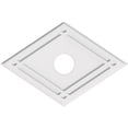 thumbnail image 1 of Ekena Millwork CMP32X21DD-05000 5 in. ID x 11.25 in. Rectangle Diamond Architectural Grade PVC Contemporary Ceiling Medallion, 1 of 3