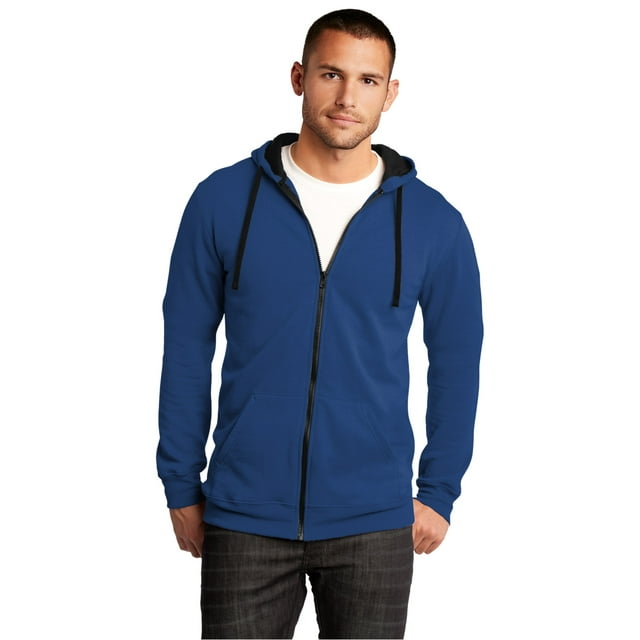 District Men's The Concert Fleece Full-Zip Hoodie. DT800