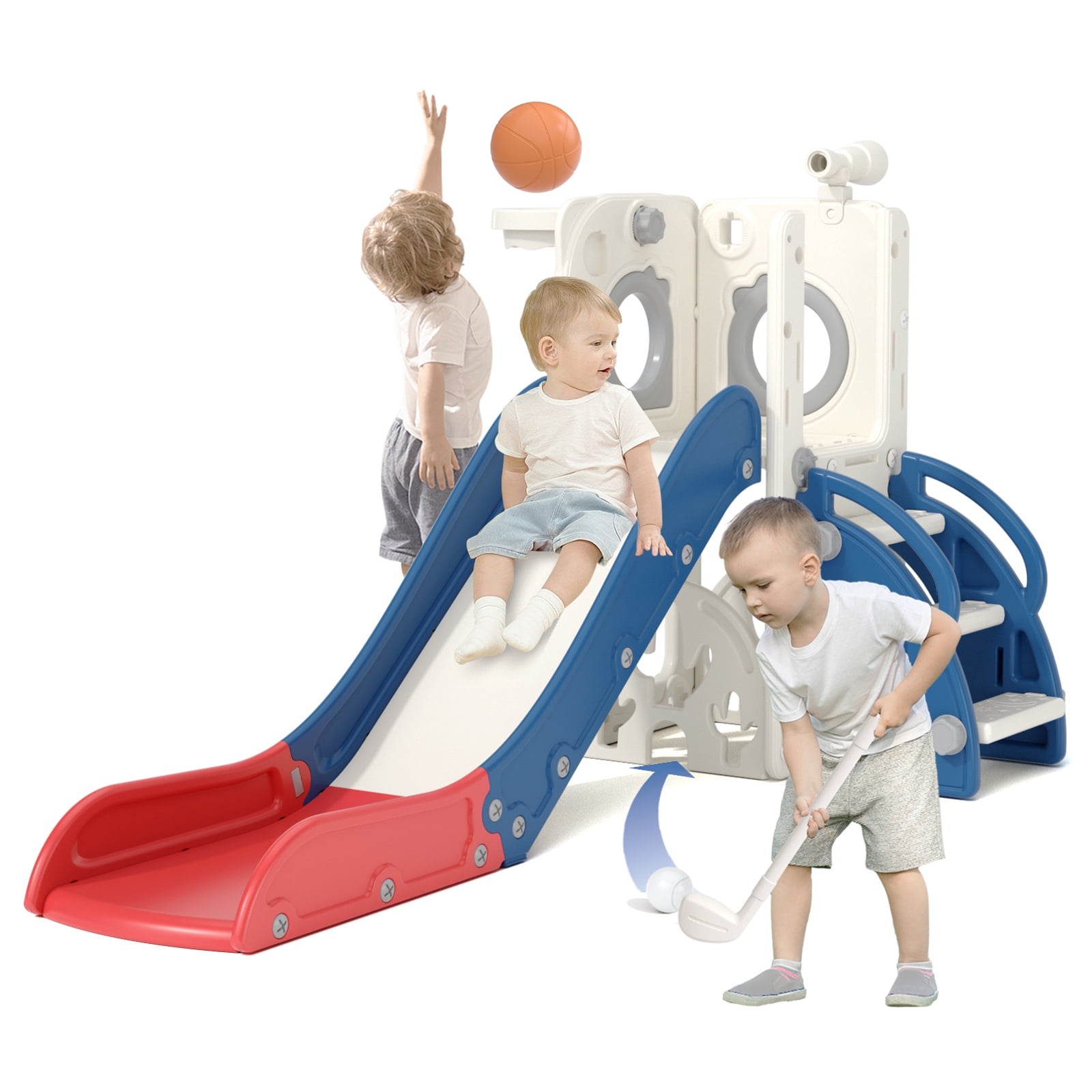 XJD 7 in 1 Toddler Slide Set, Kid Slide for Toddlers Age 1-3