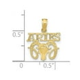 thumbnail image 2 of 13.55mm 10k Solid Yellow Gold Aries Zodiac Charm Pendant Necklace for Women - .5 Grams, 2 of 2