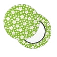 thumbnail image 7 of Uemuo Green White Flowers Pattern Round Bar Stool Seat Covers Washable Stool Cushion Slipcover Elastic Bar Chair Covers-12 inch, 7 of 7
