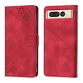 thumbnail image 2 of Compatible with Google Pixel 7 Pro Classic Embossed PU Leather Case with Card Holder Shockproof Cover, 2 of 5