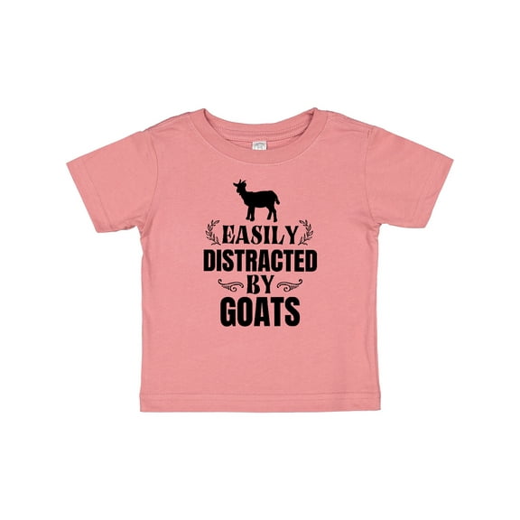 Inktastic Easily Distracted by Goats Boys or Girls Baby T-Shirt