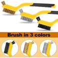 thumbnail image 2 of 6 Pieces Wire Brush Set Nylon Brass Stainless Steel Brushes for Cleaning with Curved Handle Grip, Small Wire Brushes for Rust Removing, Welding Slag, Solder, Scale with Deep Cleaning, 2 of 7