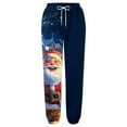 thumbnail image 4 of Fiaer Christmas Women's Sweatpants Trendy Baggy Xmas Pants Plus Size Santa Funny Graphic Elastic Waisted Casual Lace up Pockets Trousers Purple S, 4 of 4