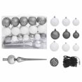 thumbnail image 6 of vidaXL Christmas Tree Decoration Artificial Slim Tree with LEDs and Ball Set, 6 of 12