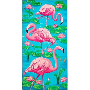 Beachland Flamingo Beach Towel 30 x 60 inch 100% Cotton