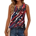 thumbnail image 4 of DORKASM 250 Years Birthday Tank Tops Sleeveless Vintage Red White and Blue T Shirts Causal Square Neck Red White Blue T-Shirts Oversize Freedom Clothes Navy XL, 4 of 5