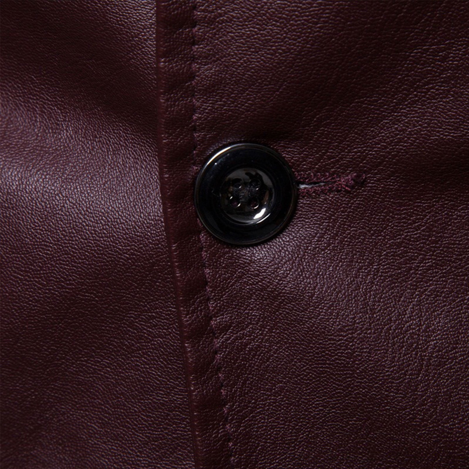 zfwon Mens Faux Leather Coats Oversized Single Breasted Jackets Fashion Lapel Collar Overcoats Casual Two Button Coats Solid Color Long Sleeve Outwear with Pockets Fall Winter