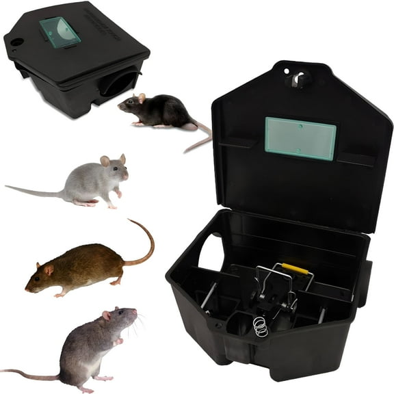 ACDANC Rat Bait Stations Mouse Traps Rodent Bait Station Medium Stations With Keys Secure And Pet Friendly For Indoor & Outdoor Environments