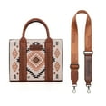 thumbnail image 3 of Wrangler Aztec Tote Bag for Women Boho Satchel Purses and Handbags, Tan, 3 of 7