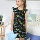 thumbnail image 4 of Fotbe Colorful Skateboard Vestido de Dormir para Niñas de 3 a 10 Años, Mangas Cortas, Estilo Princesa, Pijama Camisón con Mangas Voladas-XX-Large, 4 of 6