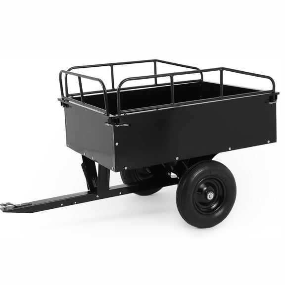 EastVita Heavy Duty Utility Trailer for ATV/UTV 750lbs Capacity Garden Dump Cart for Lawn Mower Tractor