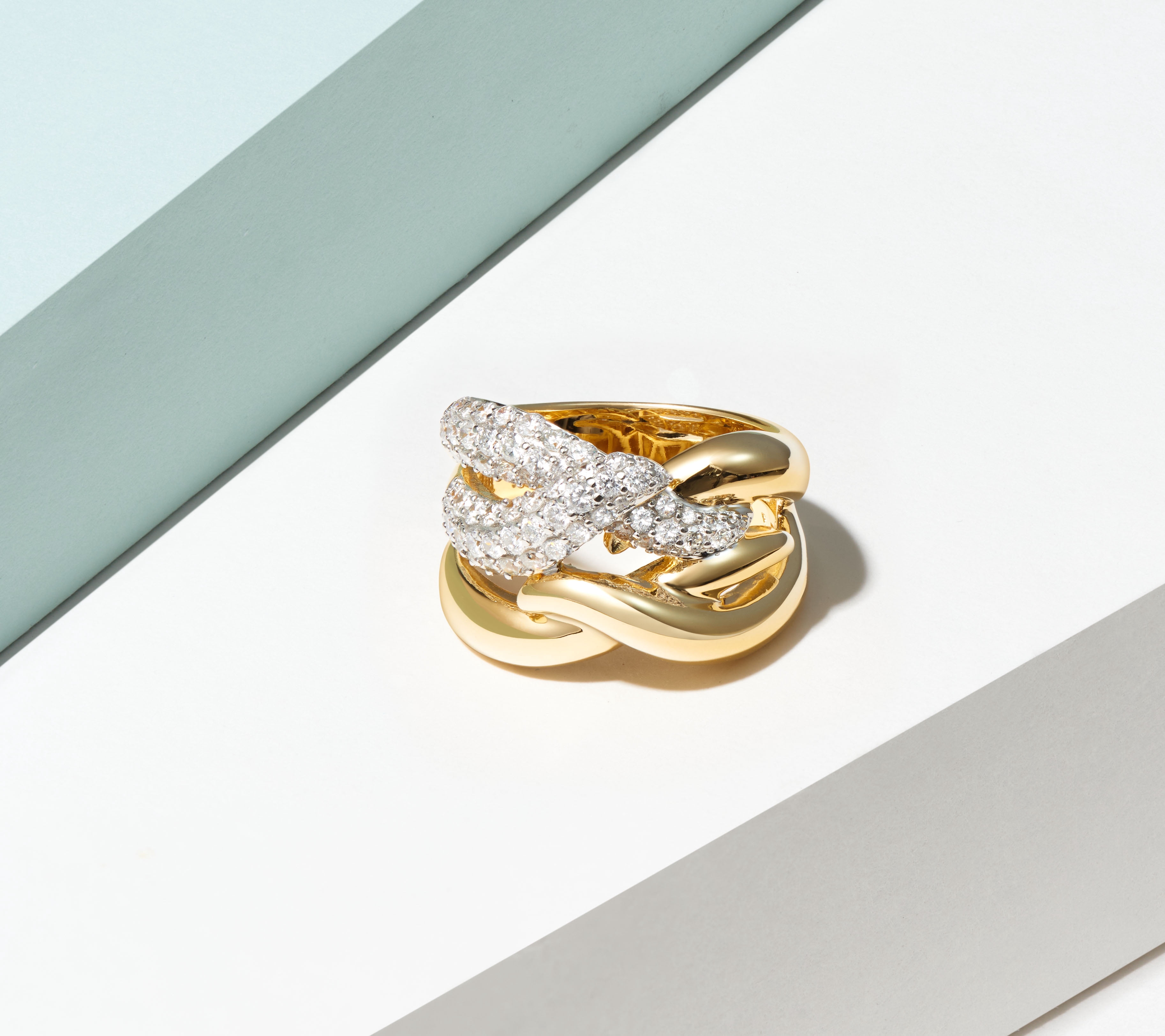 Forever Facets 1 CT TW Lab Grown Diamond Ring in 18K Gold over Sterling Silver, Adult Female