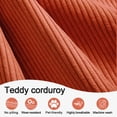 thumbnail image 4 of 79" Convertible Sofa Bed CARZZI LIFE Compressed Floor Boneless Couch Modular Corduroy Sleeper Sofa, Folding Mattress Couch for Small Spaces - No Assembly Needed in Orange (Includes 2 Pillows), 4 of 9