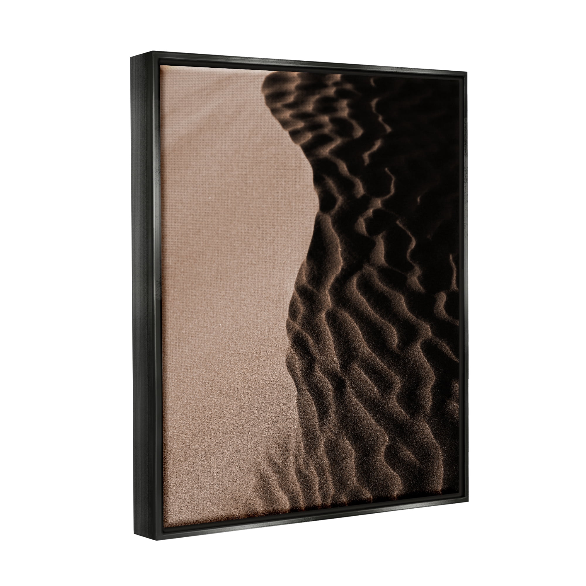 Stupell Industries Sand Dunes Photography Nature Photography Black Floater Framed Art Print Wall Art, 25 x 31