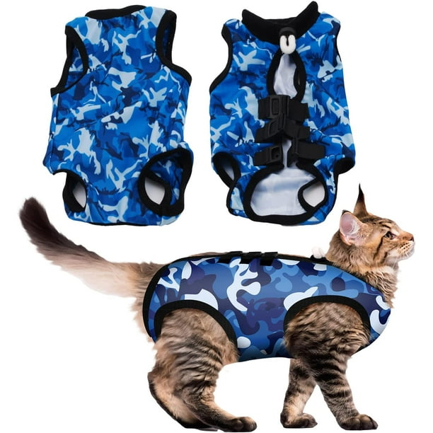 Cat Recovery Suit for Abdominal Wounds,Professional Cat Surgical Recovery Suit after Surgery
