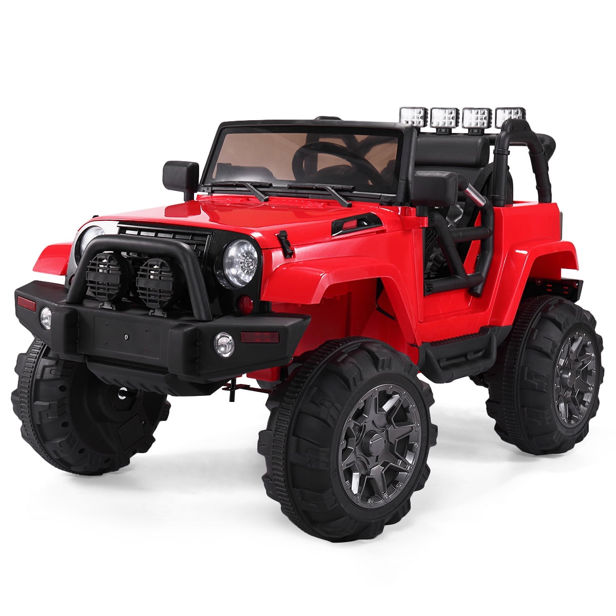 Lowestbest Child Car with Bluetooth Remote Control, Toy Car with 4 Front LED Lights, Red Lowestbest Child Car with Bluetooth Remote Control, Toy Car with 4 Front LED Lights, Red