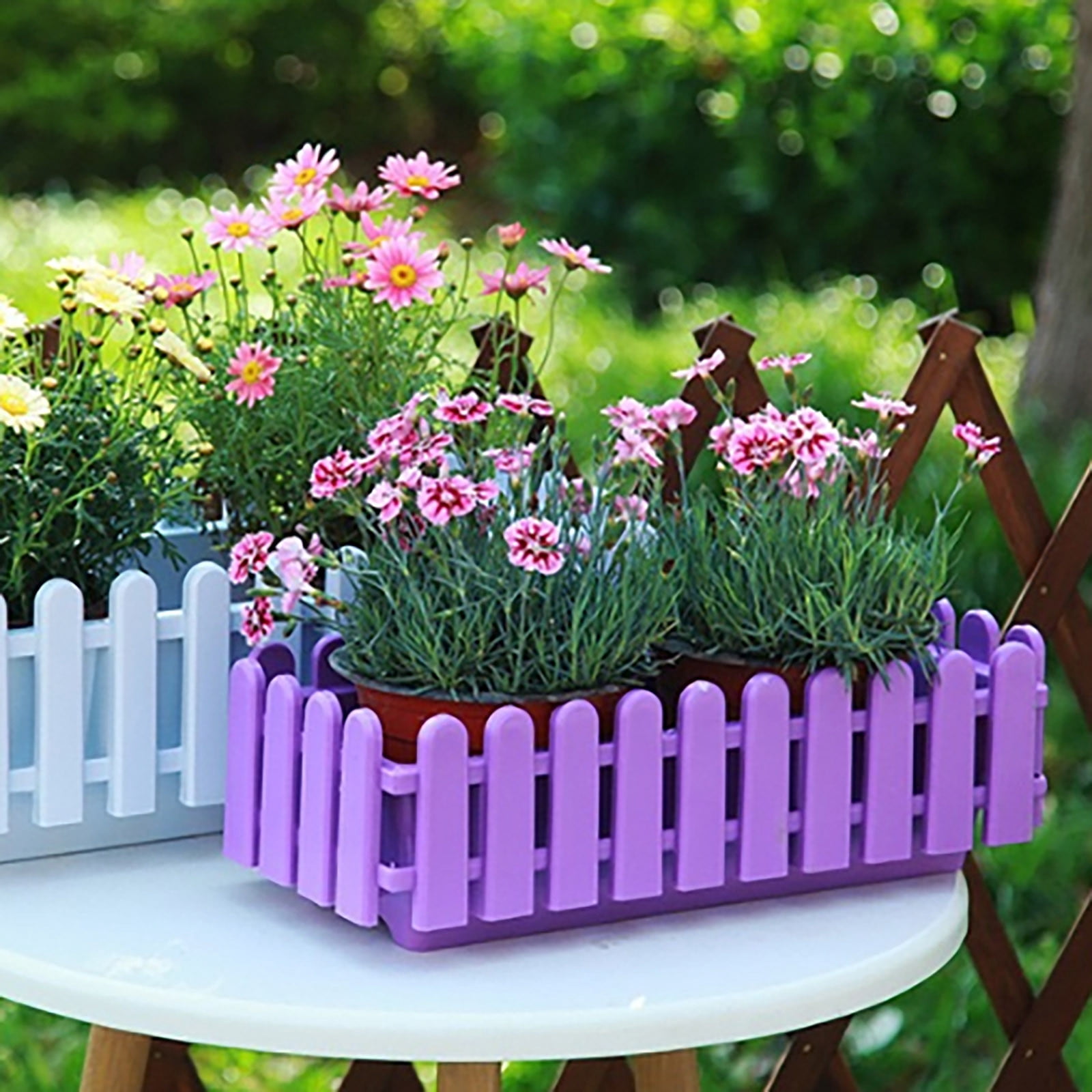 XINGAG Window Boxes, Window Sill Planter, Rectangular Flower Pot, Indoor Outdoor Plant Stand for Balcony, Office, Windowsill, Garden, Indoor Outdoor Use