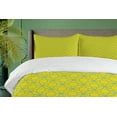 thumbnail image 4 of Ambesonne Abstract Duvet Cover Sets, Summer Modern Creative, 2-King, Yellow Green and Sea Blue, 4 of 7