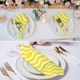 thumbnail image 2 of Yellow Moire Cloth Napkins, Water Ripple Stripe Farmhouse Washable and Reusable Dinner Napkins Set of 6, Table Napkin for Kitchen Party Birthday Wedding Hotel Housewarming 20"x20", 2 of 8