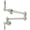 Polished Nickel, variant on Rohl Italian Kitchen Wall Mounted Swing Arm Fold Away Pot Filler In Polished Chrome With Dual Shut Offs Metal Lever Handles 24 43/64" Total Extension