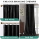 thumbnail image 5 of Cortinas opacas HOMEIDEAS, terciopelo negro, 132 x 213 cm, 2 paneles, 5 of 8