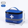 thumbnail image 3 of fastboy First Aid Kit Bag Portable Lightweight Waterproof Bags Oxford Cloth Medical Box Kitchen Outdoors Businesses Blue Medium 1Set, 3 of 6