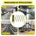 thumbnail image 7 of 19.8 FT Industrial Expandable Metal Barricade, Rotatable & Portable Safety Barrier with a Warning Board and Casters, Retractable Traffic Fence Mobile Safety Barrier Gate Yellow Black, 7 of 7