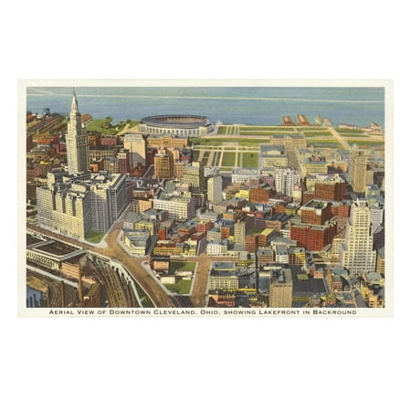 Aerial View of Cleveland, Ohio Print Wall Art