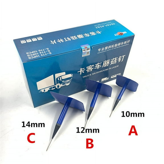 Zyutaosan 5Pcs 12Mm Tyre Tire Puncture Repair Wired Plug Patch Mushroom For Car Truck Van Bus Heavy Truck Lorry