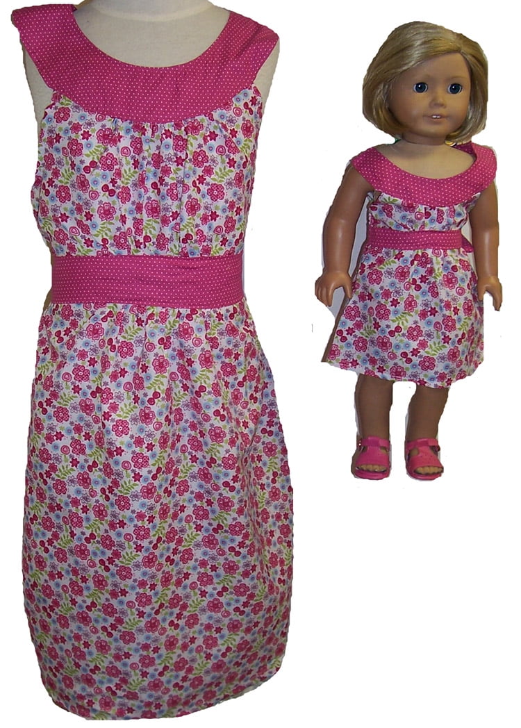 Doll Clothes Superstore Matching Girl and Dolls Raspberry Dress