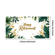 LUUFILx Retirement Celebration Banner Colorful Party Decorations Backdrop Background Happy Event Supplies Photography Props Retirement Party Decor