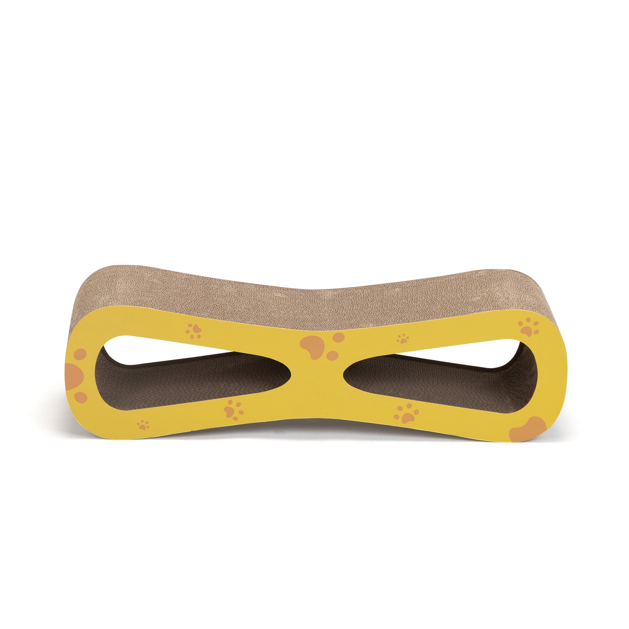 Pefilos 29" Cat Scratcher Lounge, Reversible Infinity Scratch Made from Recycled Corrugated Cardboard, Cat Scratching Bed, Beige Pefilos 29" Cat Scratcher Lounge, Reversible Infinity Scratch Made from Recycled Corrugated Cardboard, Cat Scratching Bed, Beige