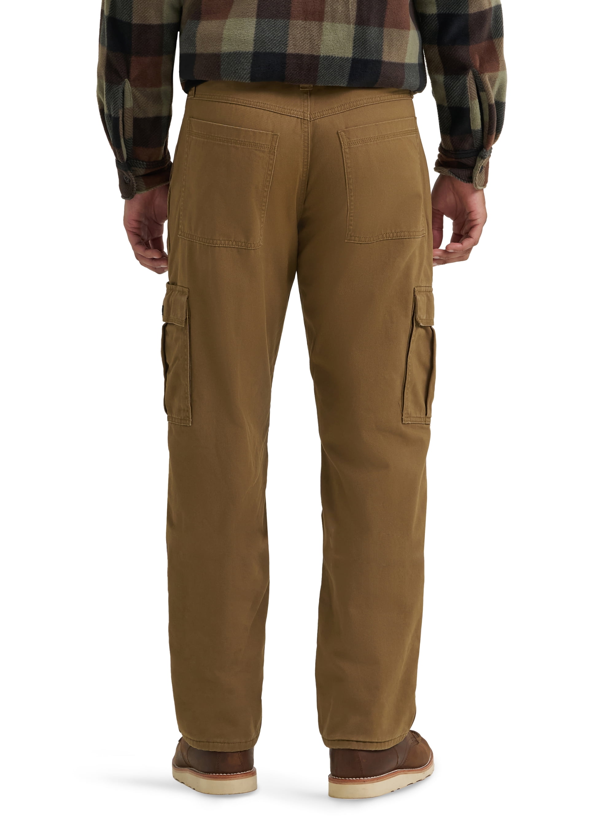 Wrangler Men's and Big Men's Relaxed Fit Fleece Lined Cargo Pant 29X30-48X30