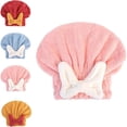 thumbnail image 1 of wonima11 New Super Absorbent Hair Towel Wrap for Wet Hair, Microfiber Hair Towels Wrap, Soft Bow Tie Wet Hair Towel Wrap Hair Accessories (Pink), 1 of 1