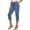 Light Blue, variant on NinXxx Women's High Waist Stretchy Button Pocket Pull On Cropped Yoga Pants Light Blue XXXL