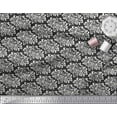 thumbnail image 3 of Soimoi Black Cotton Duck Fabric Filigree Damask Print Fabric by the Yard 42 Inch Wide, 3 of 3